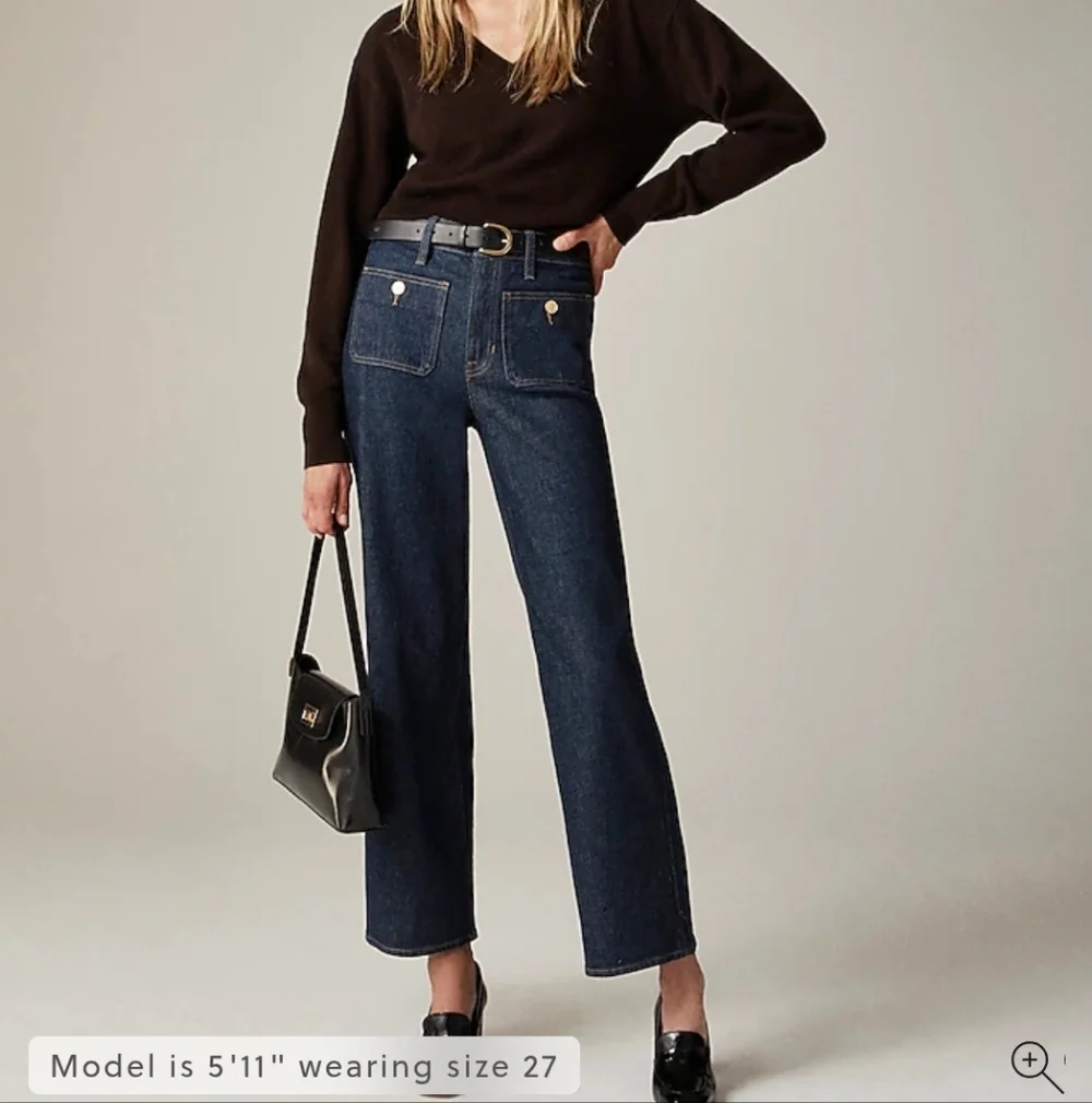 J. Crew Dark Indigo Wide-Leg Jeans